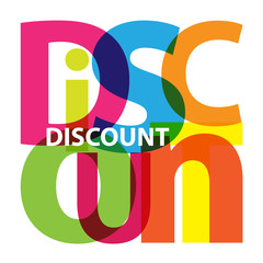 Wall Mural - Vector Discount. Broken text