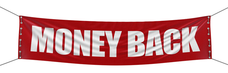 Wall Mural - “Money Back” banner  (clipping path included)