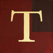 Letter T, alphabet art