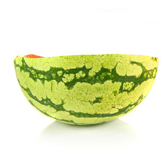 Poster - Middle watermelon isolated over white background