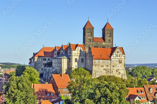 Obraz na płótnie canvas Zamek i kościół, quedlinburg, Niemcy