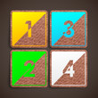 © maximmmmum - multicolored option banners with cardboard texture