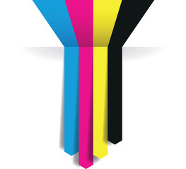 Wall Mural - cmyk arrow lines