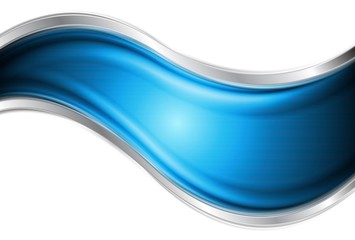 Bright blue and silver vector waves