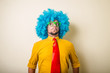 © Eugenio Marongiu - crazy funny young man with blue wig