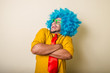 © Eugenio Marongiu - crazy funny young man with blue wig