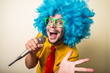 © Eugenio Marongiu - crazy funny young man with blue wig