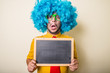 © Eugenio Marongiu - crazy funny young man with blue wig