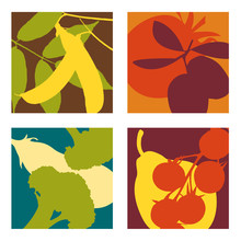 Modern Abstract Vector Fruit And Vegetable Designs