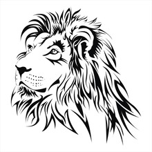 Lion Head Tattoo Vector