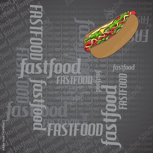 Fototapeta do kuchni hot dog art page