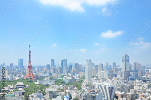 Naklejka samoprzylepna Widok z Tokio
