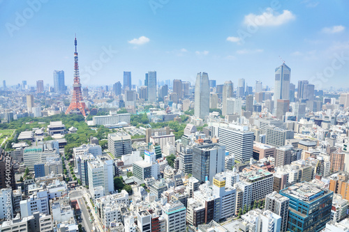 Naklejka samoprzylepna Widok z Tokio