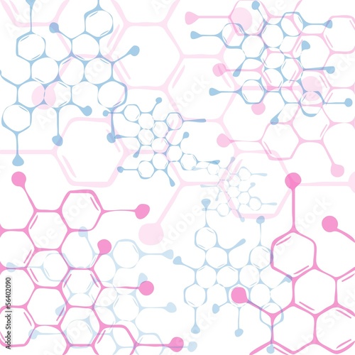 Naklejka dekoracyjna Molecular background