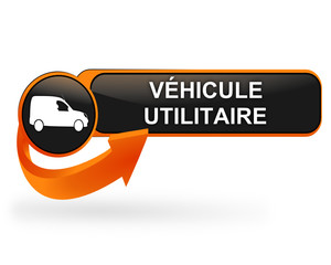 Sticker - véhicule utilitaire sur bouton web design orange