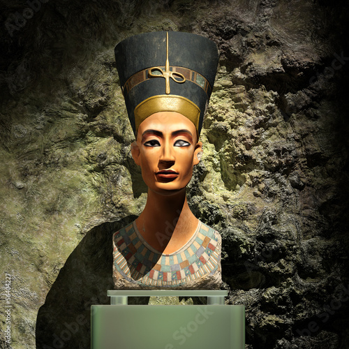 Fotografía nefertiti bust 3d illustration