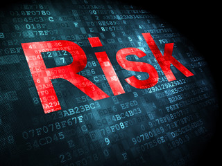 Business concept: Risk on digital background