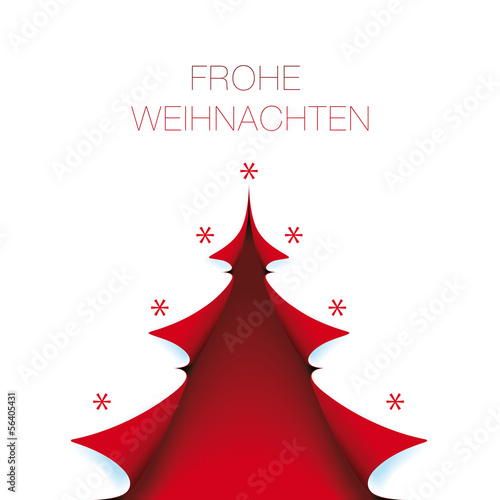 Fotografía helle Weihnachtskarte roter baum mit Frohe Weihnachten