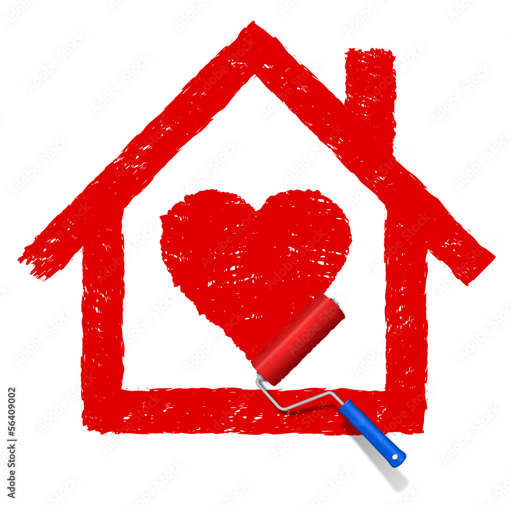 Gamesageddon Stock Rotes Haus Mit Herz Malen