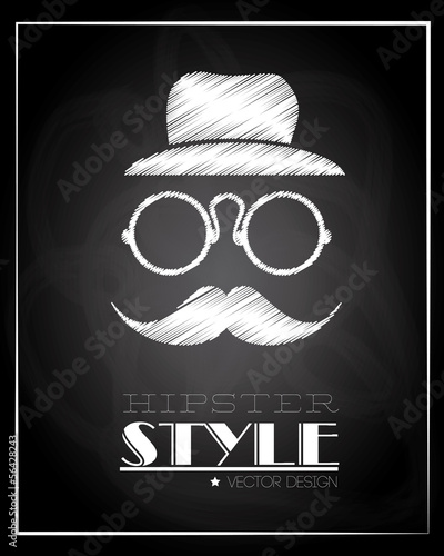 Plakat na papierze fotorealistycznym Hipster