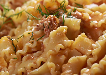 Canvas Print -  pasta mafalde with  beef