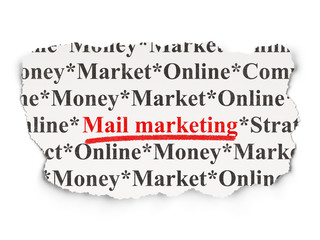 Advertising concept: Mail Marketing on Paper background