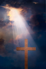 Poster - Cross and dramatic sky