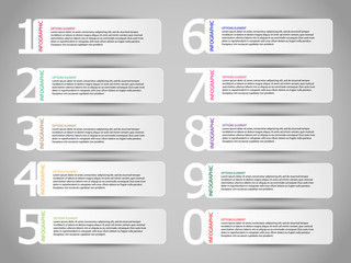 Aufkleber - Infographics number options