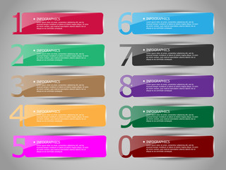 Aufkleber - Infographics number options