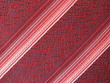 Red shiny silk textile with stripes
