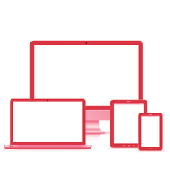 popular full responsive web design electronic devices vector