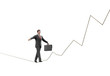 © Mopic - Businessman on a graph shaped tightrope