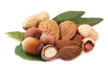 Poster - assorted nuts isolated