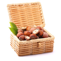 Poster - hazelnuts in a box