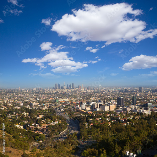 Tapeta ścienna Śródmieścia la los angeles skyline california