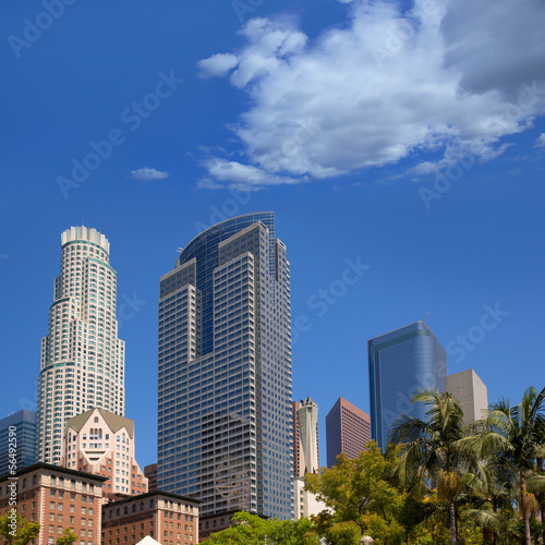 Tapeta ścienna La centrum los angeles pershing kwadratowy palmowy warkocz