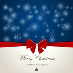 Merry Christmas Happy New Year design greeting card template