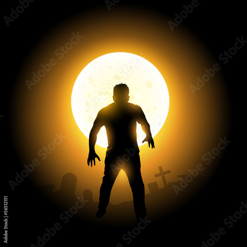 Fotoboard na płycie Martwy zombie rosnące halloween