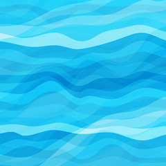 Poster - Abstract Blue Wavy Background