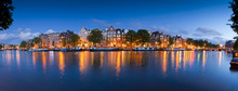 Starry Night, Tranquil Canal Scene, Amsterdam, Holland