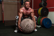 Bodybuilder Trying A Strongman Exercise