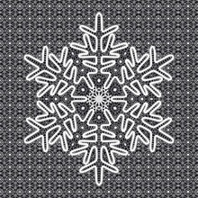 Vector Lace Snowflake Style Vintage Handmade Lace