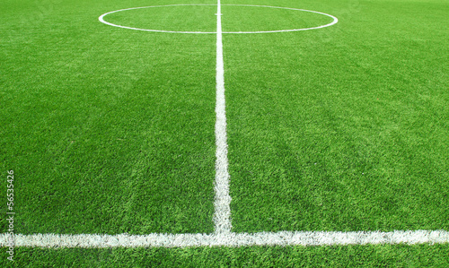 Plakat na papierze fotorealistycznym Piłka nożna boisko do piłki nożnej stadion trawa linia tło