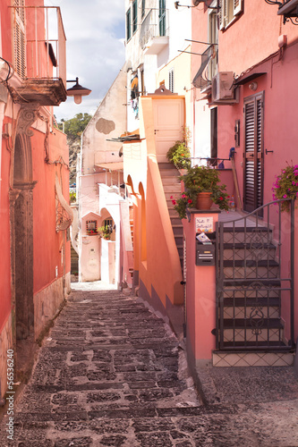 Naklejka dekoracyjna italienische Gasse auf Procida