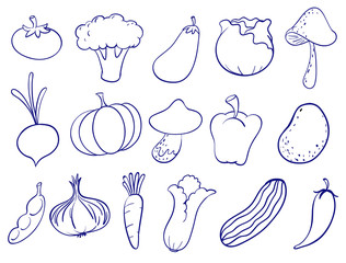 Poster - Doodle design of fruits