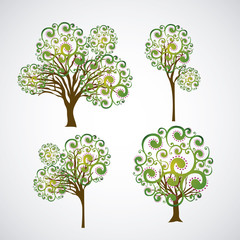 Wall Mural - different trees