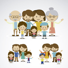 Wall Mural - different families