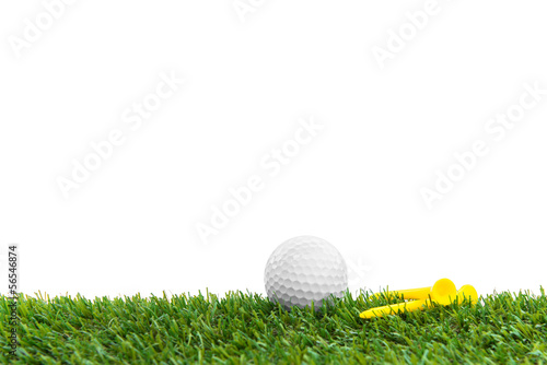 Obraz na płótnie canvas dwuczęściowy "dyptyk" Piłeczka golfowa na kurs