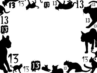 thirteen black cats frame