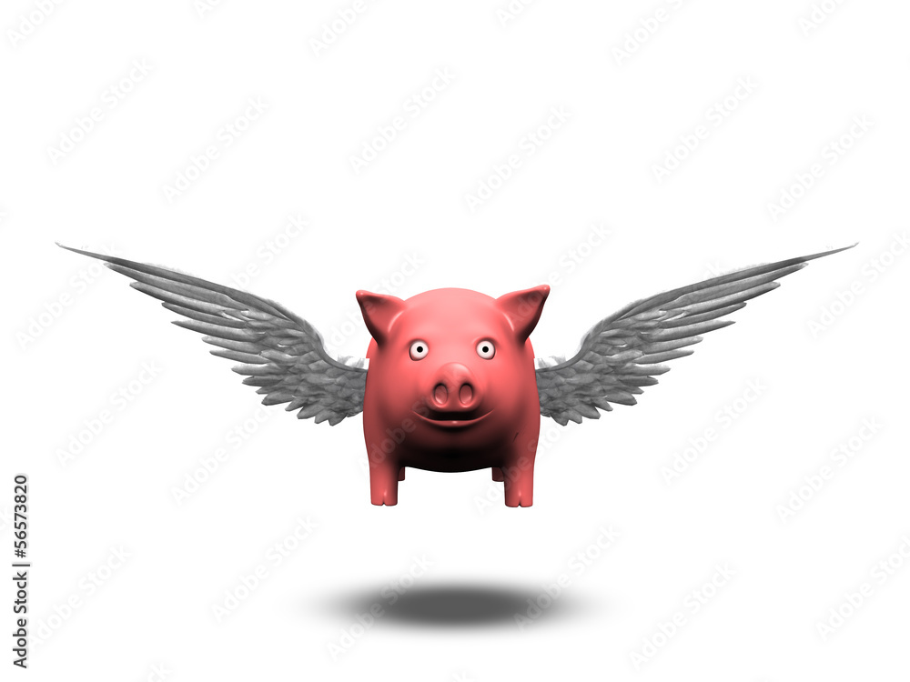 Photo Art Print Flying Pig Europosters